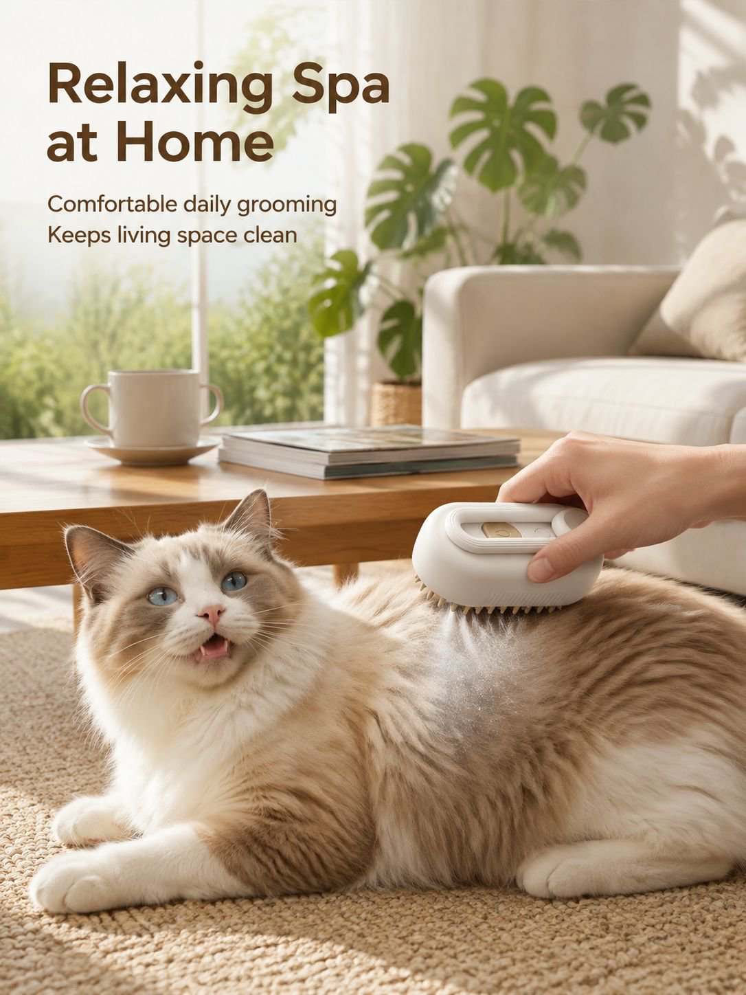 Pet bath massage brush