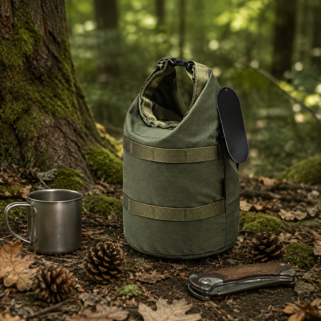 nylon storage sack for camping and hiking