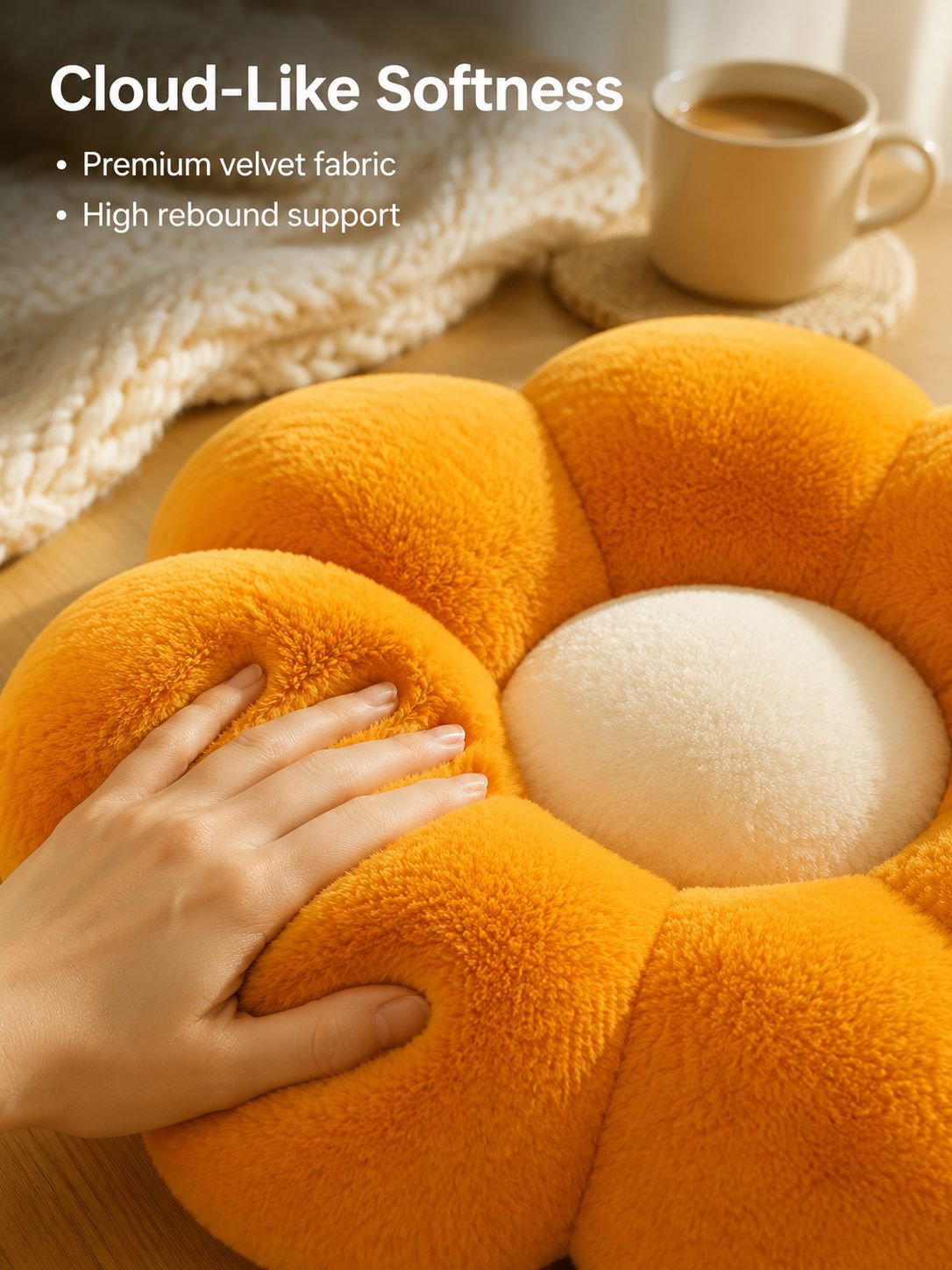 Cute and refreshing sunflower cushion
