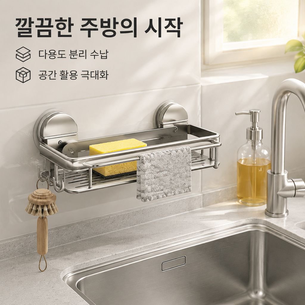 주방 스펀지 정리대
