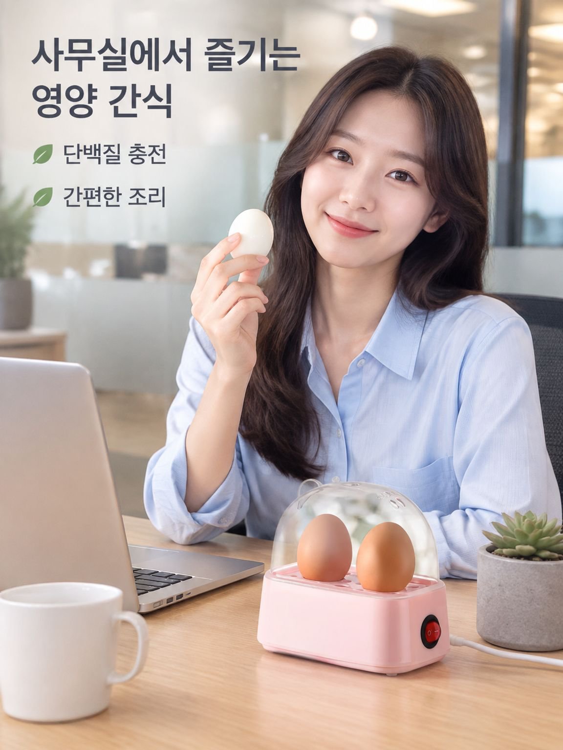 휴대용 아침 계란찜기