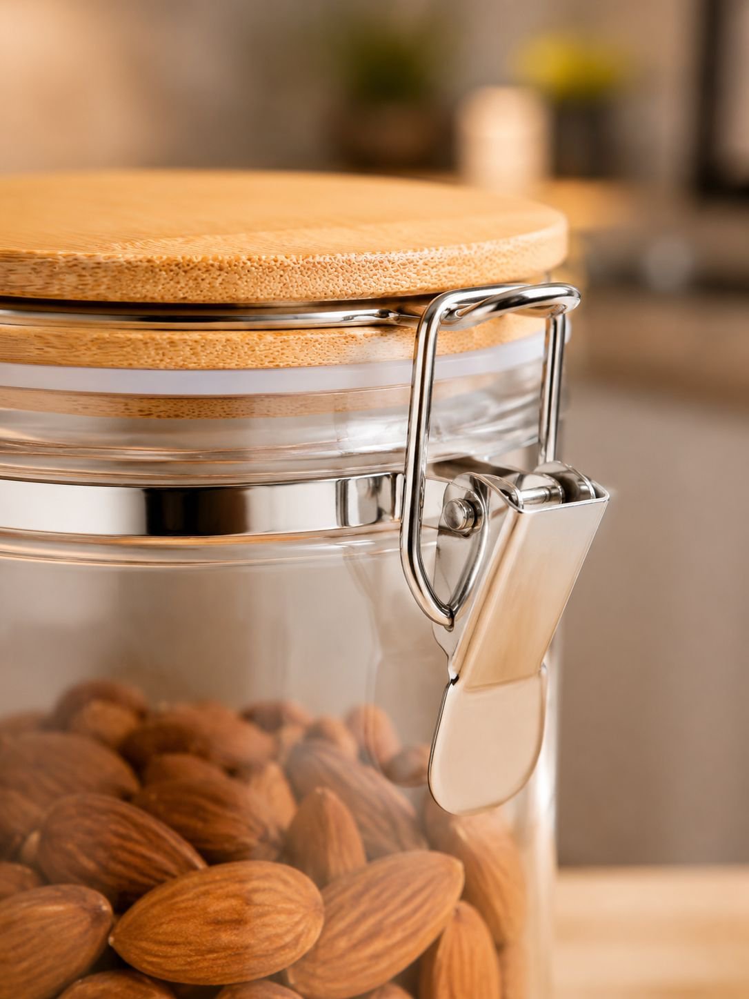 Organizador de cocina para cinco tipos de granos o semillas