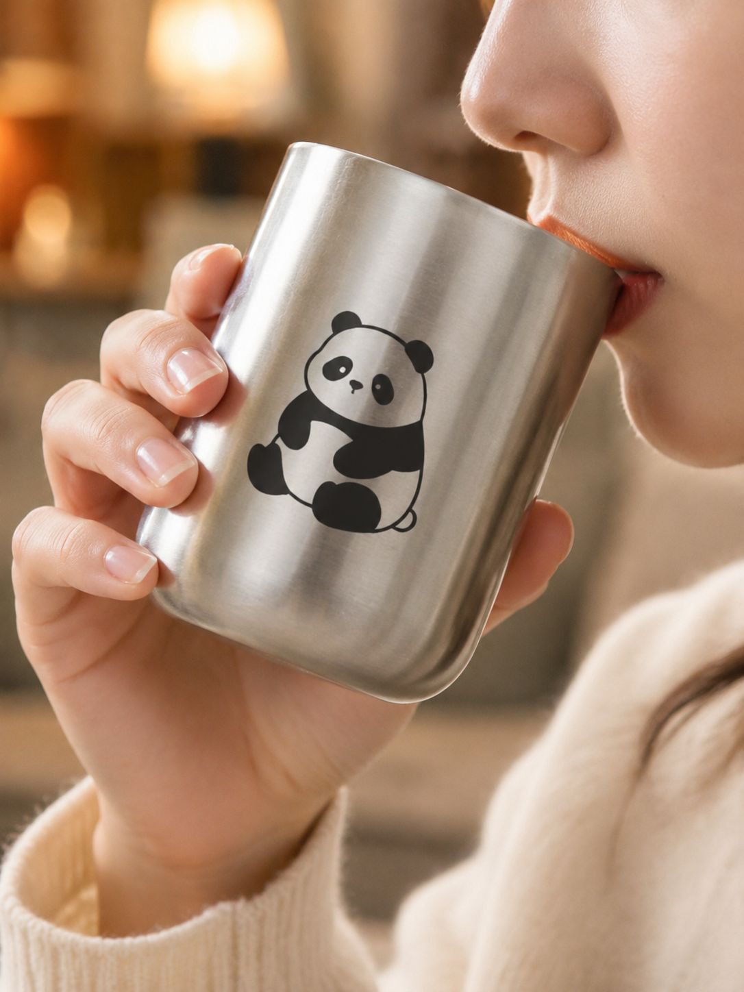 Taza térmica de acero inoxidable ideal para viajes y oficina