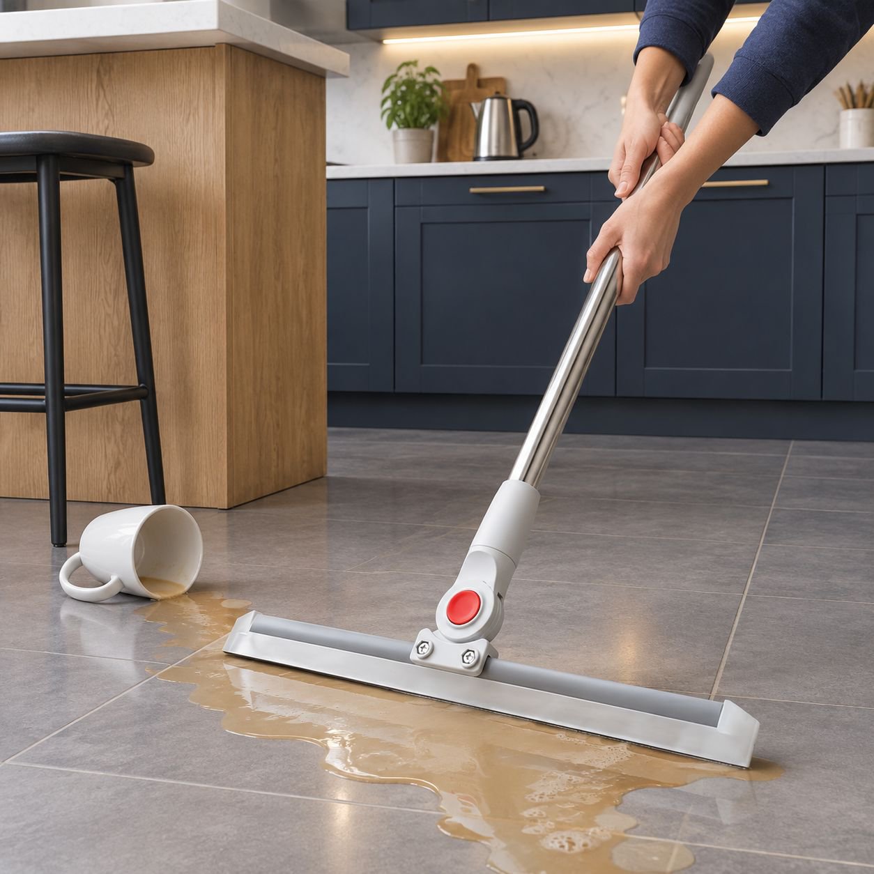 Durable silicone squeegee for daily cleaning
