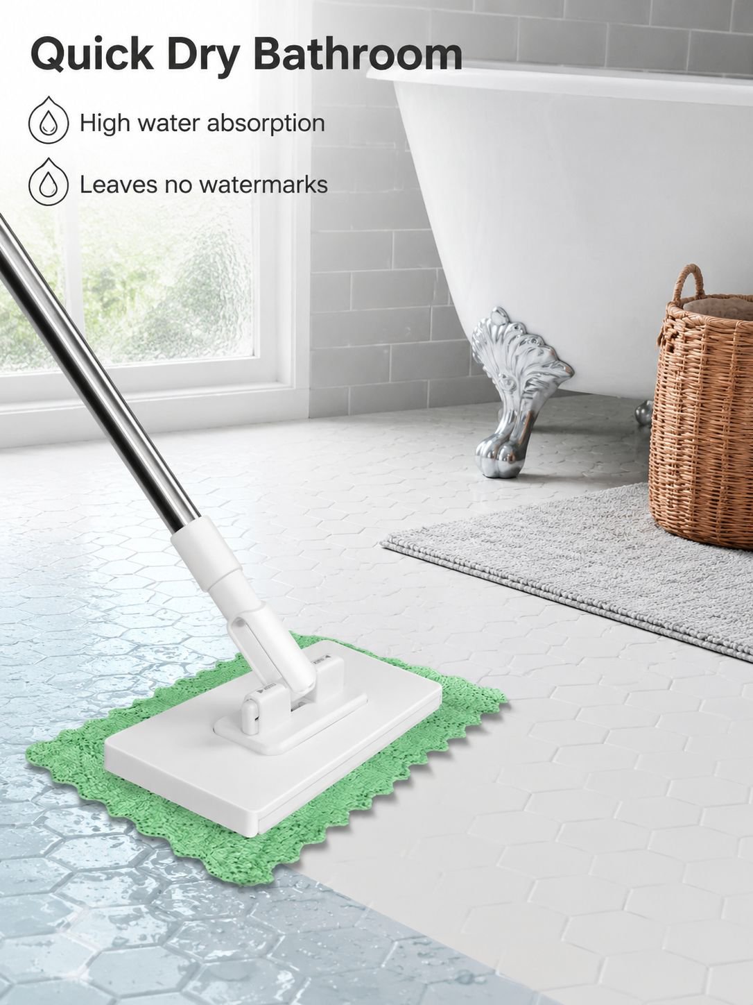 Automatic Spin Mop with Face Towel Holder