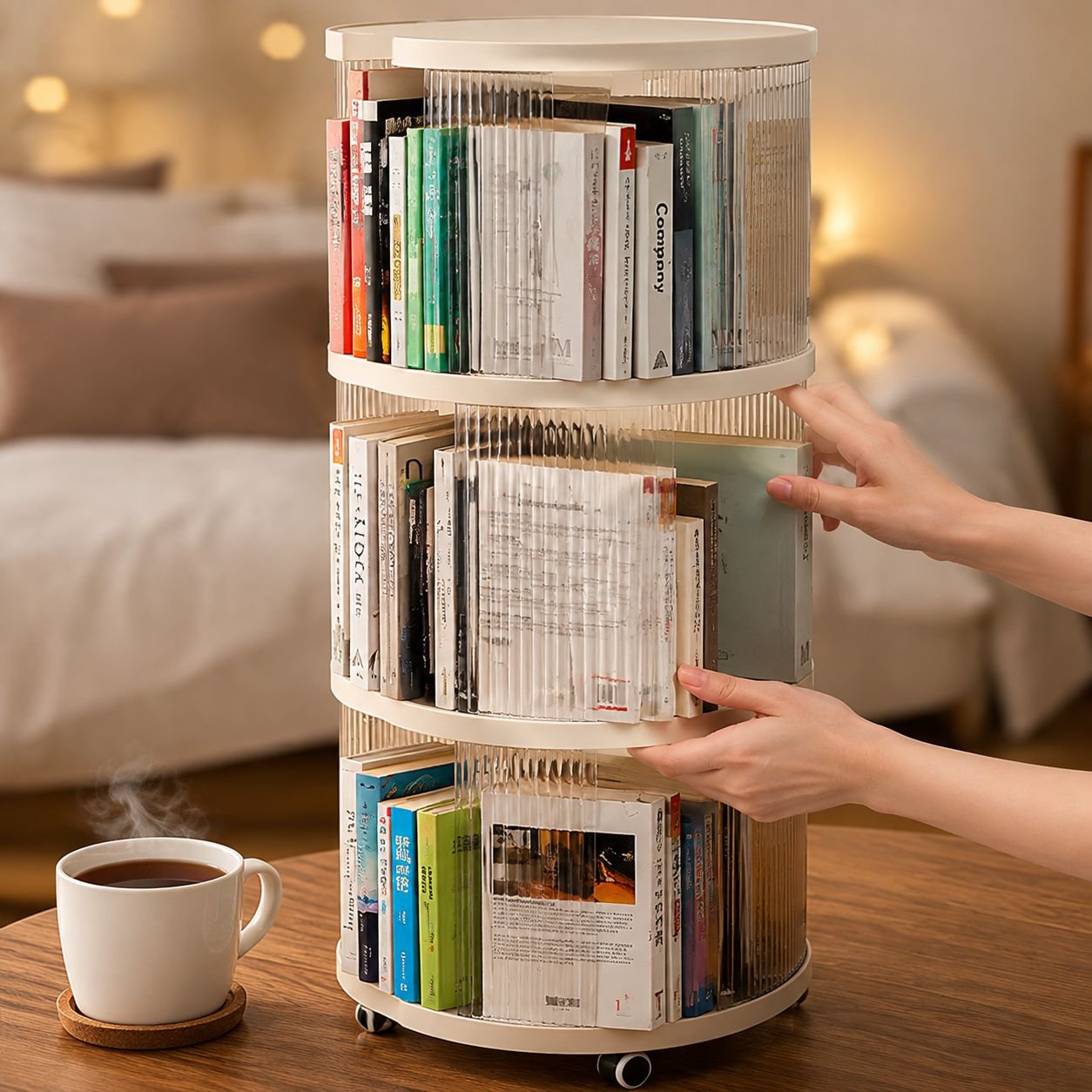 Household Rotating Multi-layer Bookshelf