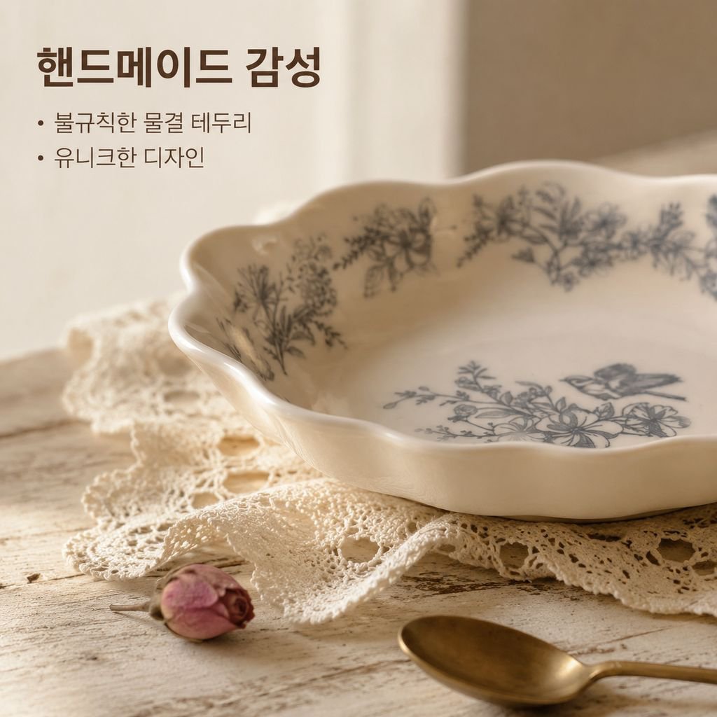 프랑스 빈티지 세라믹 접시