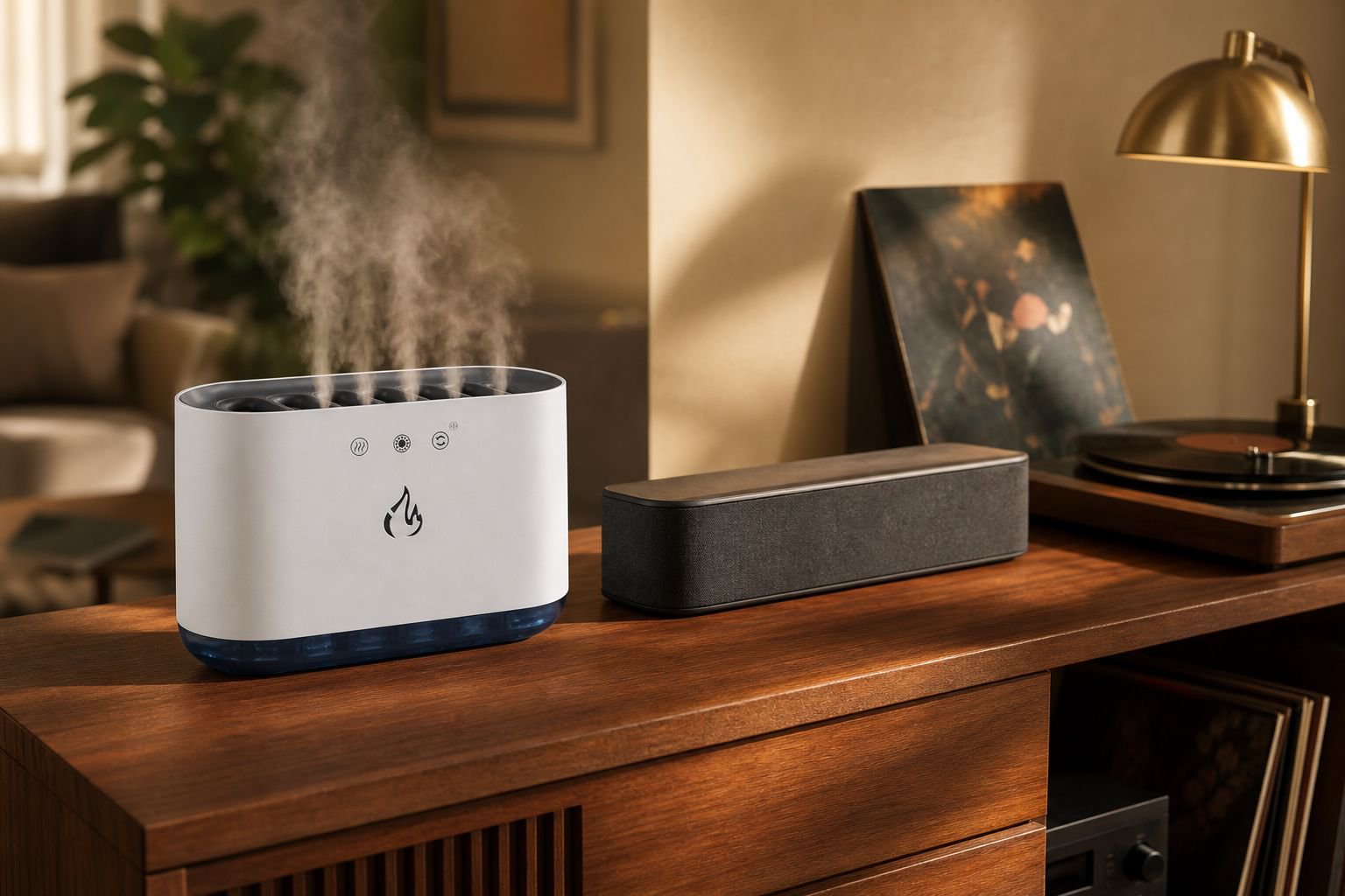 Humidificador portátil con función de captura de sonido y difusor de aroma