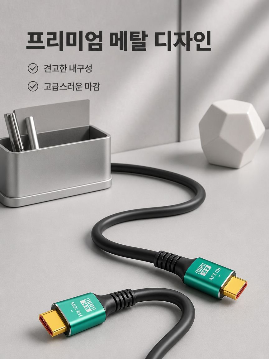 컴퓨터 모니터 고화질 연결선  셋톱 프로젝터 모니터 유일 고화질 연결선