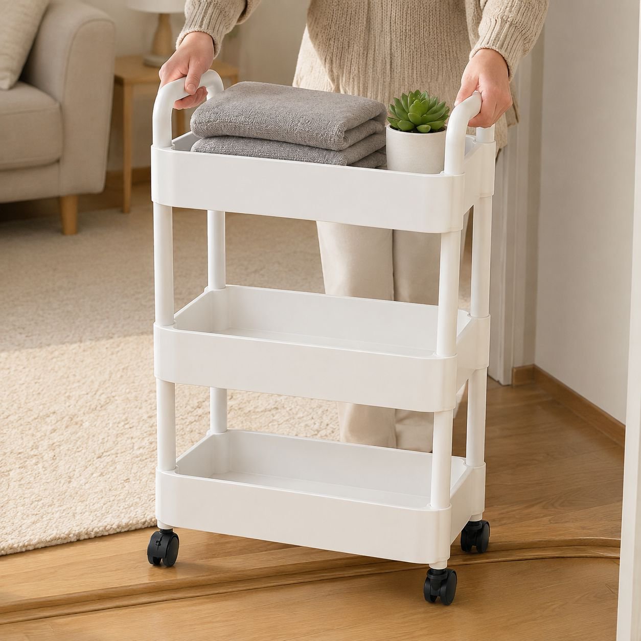 Stackable food storage containers with multiple layers