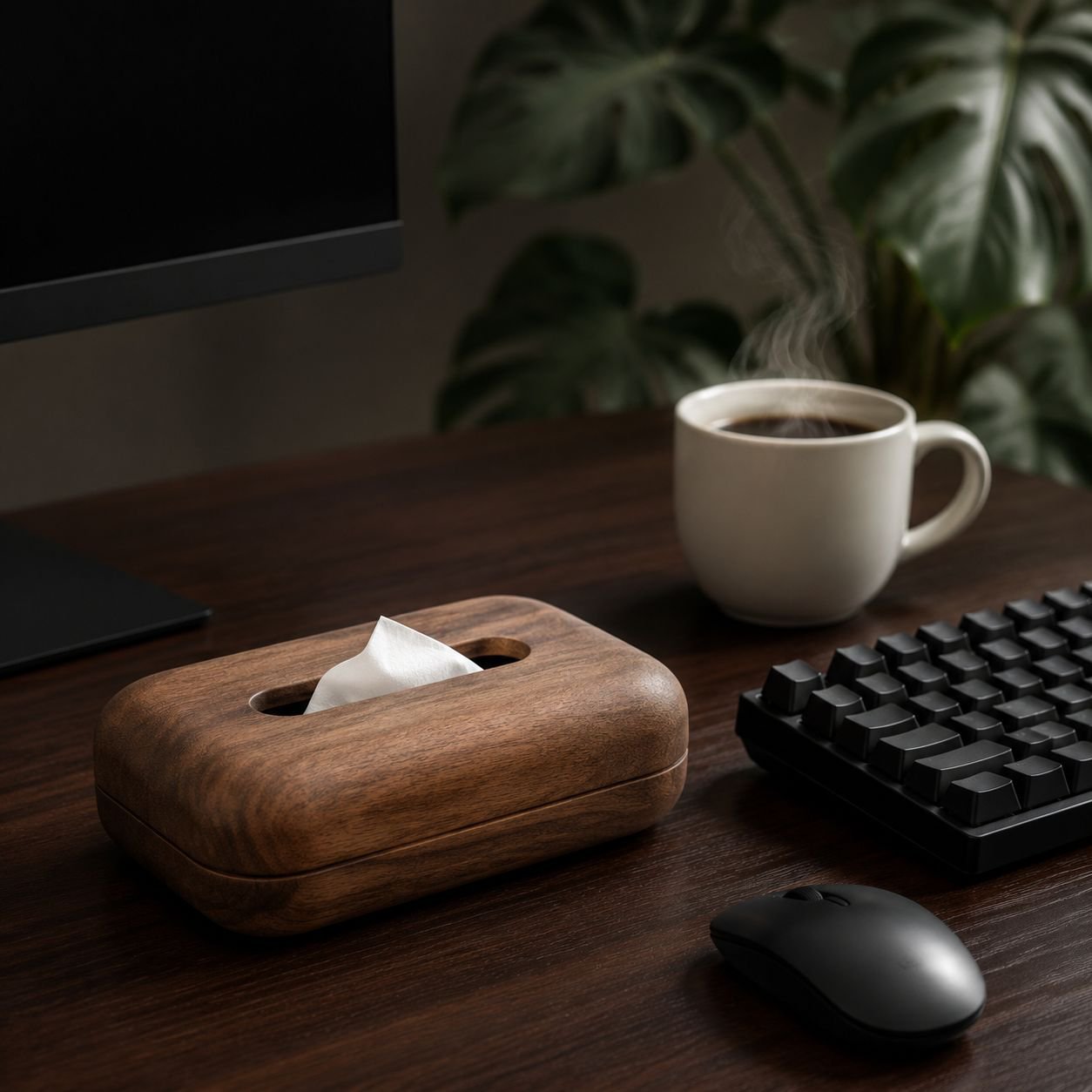Close-up of stylish restaurant napkin box