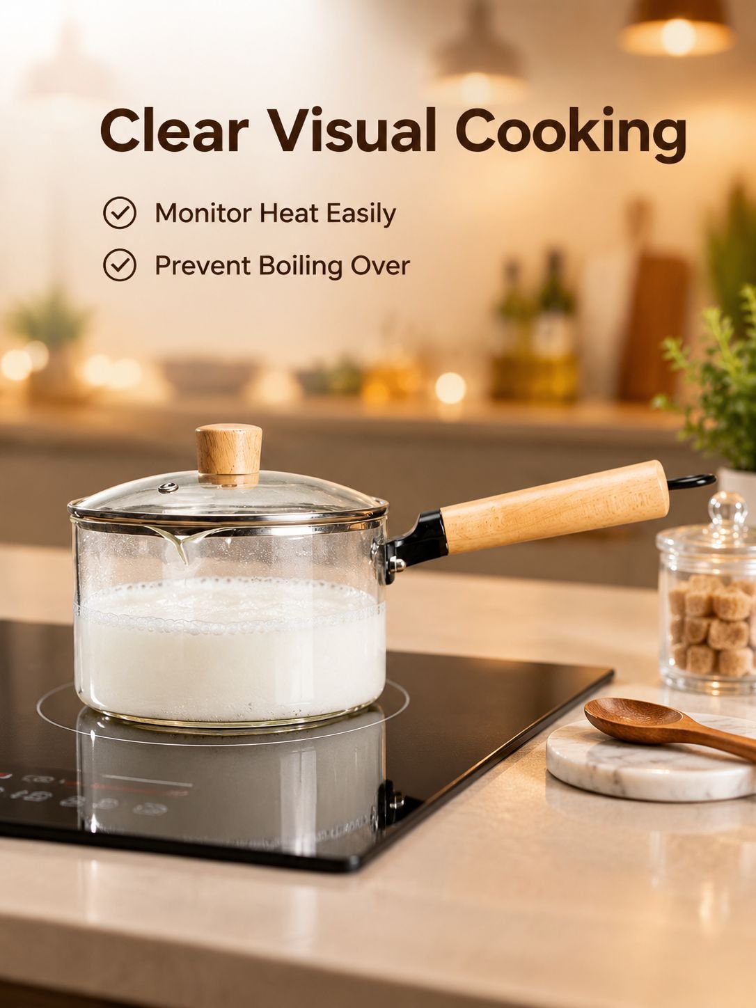 High borosilicate transparent Japanese snow pan