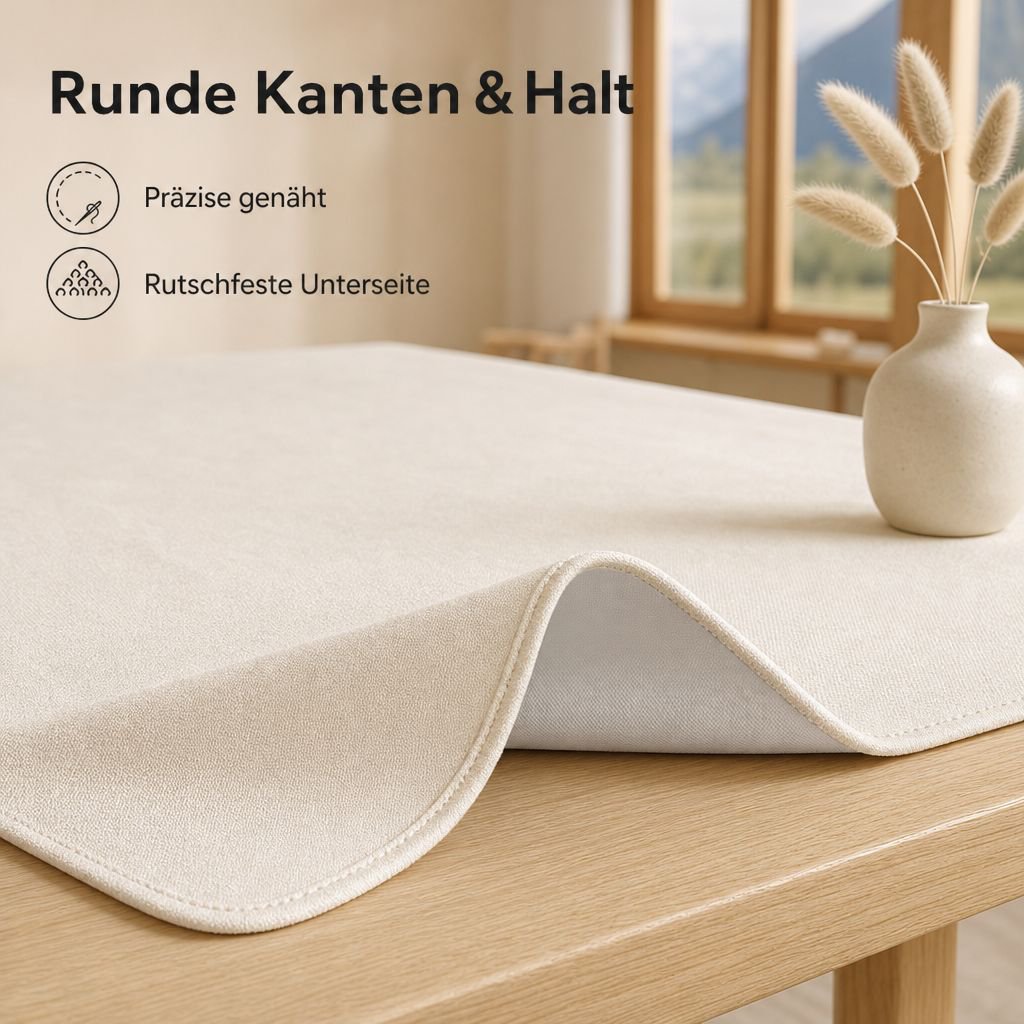 Abwaschbare Kunstleder-Tischdecke, Wasserdicht & Ölabweisend, Einfarbig