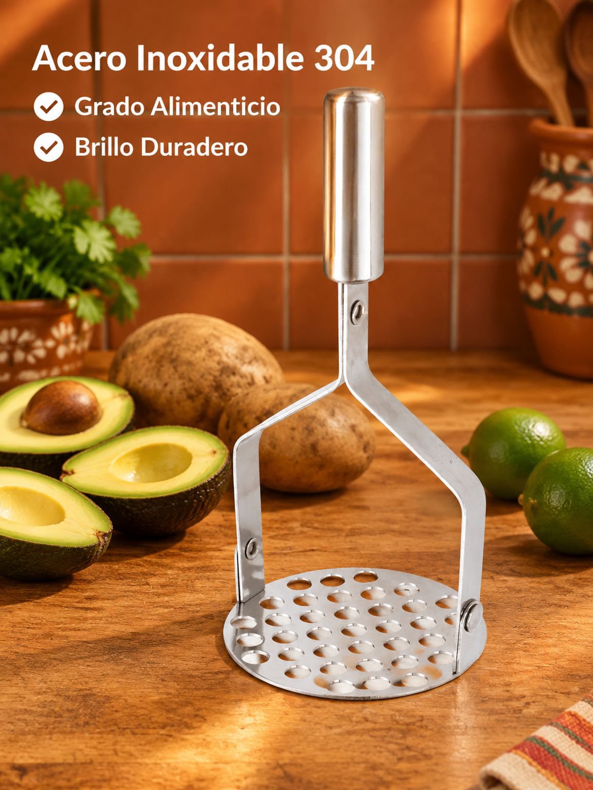 Herramienta multifuncional para triturar patatas y ajo