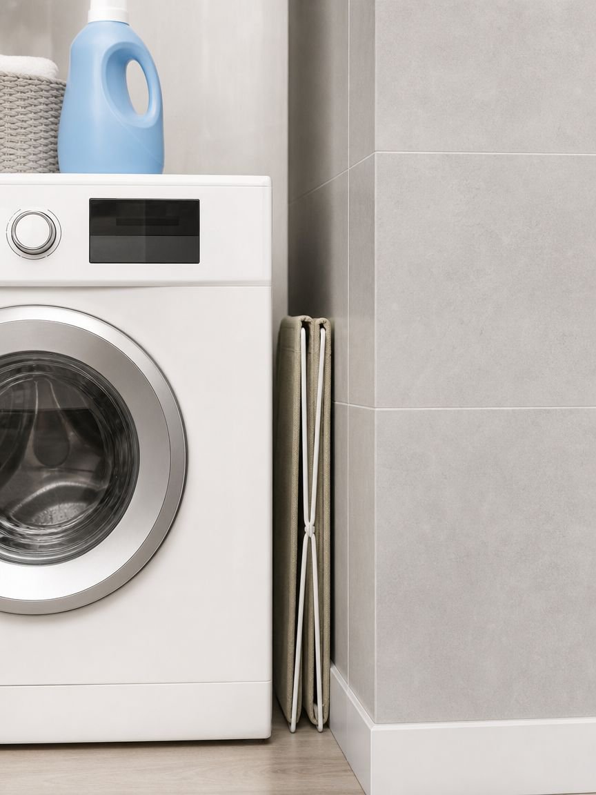 Sturdy iron frame laundry basket for home