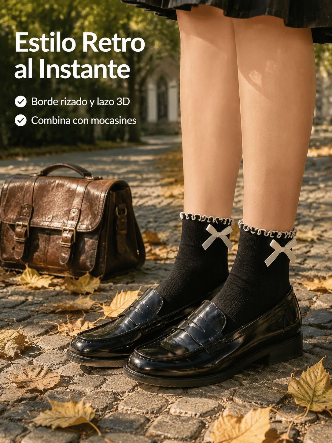 Calcetas finas de verano para mujer con volantes y moño, perfectas para zapatos tipo mocasín
