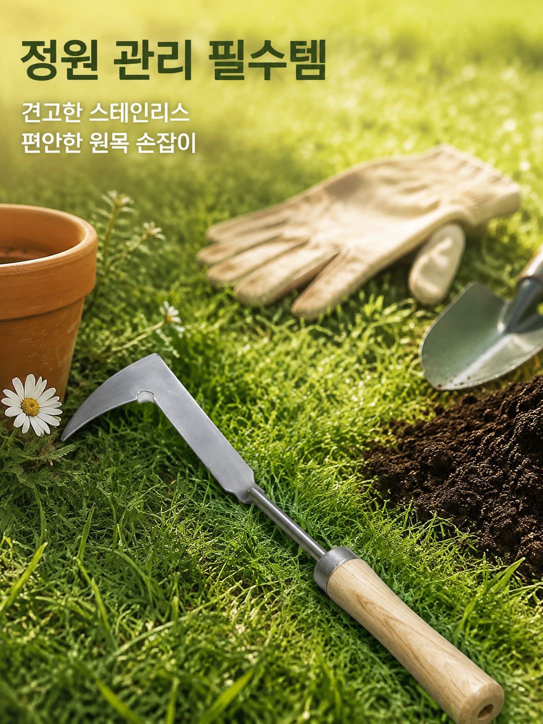 인공 7자 칼 제거 스테인리스 잡초 뽑기 신기