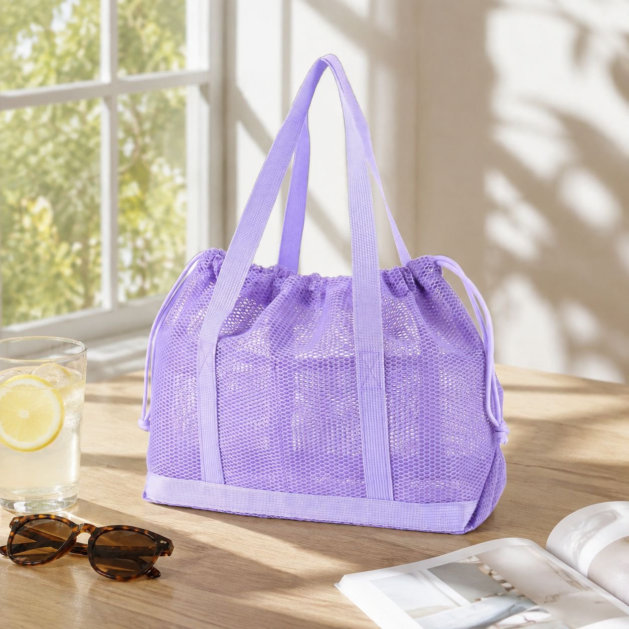 Bolsa de compras calada multifuncional con bolsa interior