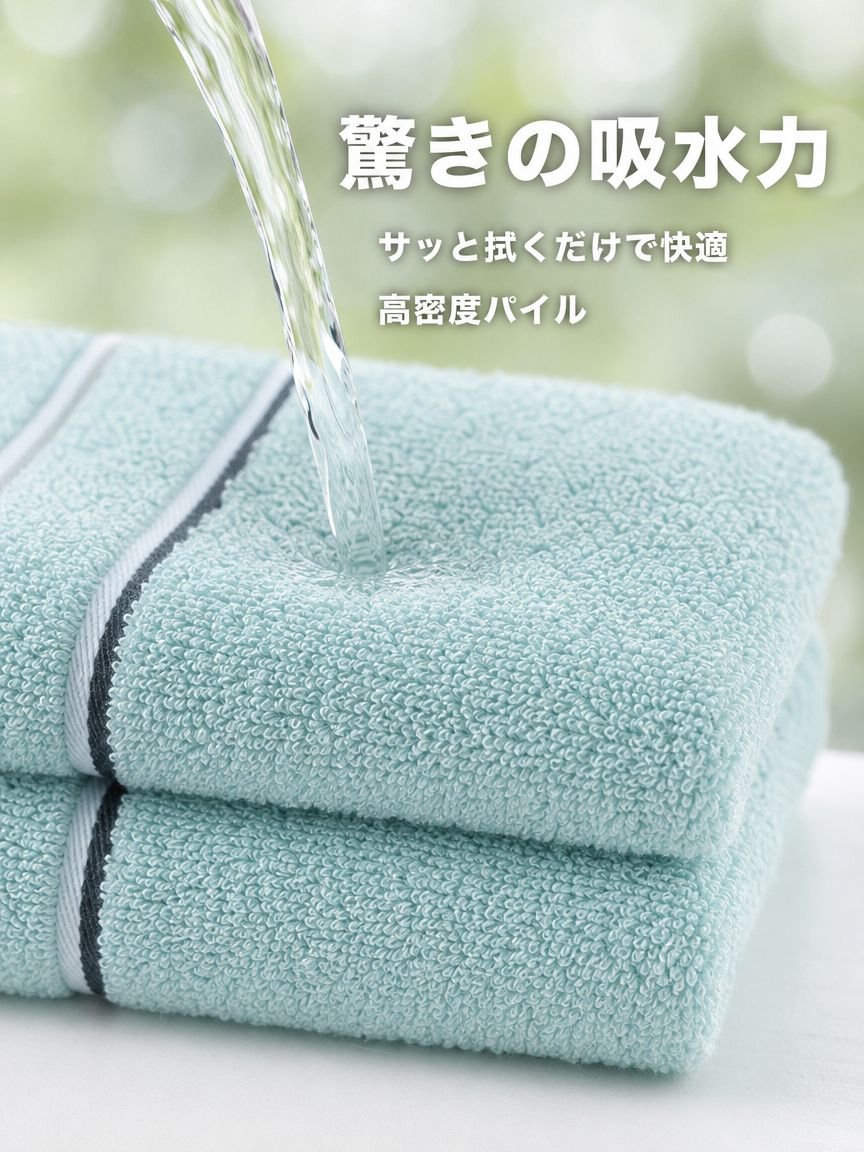 高吸水性やわらかコットンタオル
