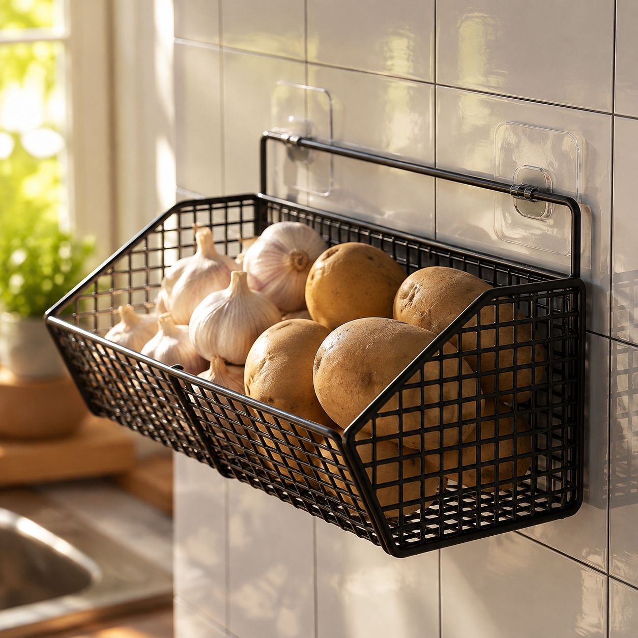 JMY-Estante de almacenamiento para cocina sin clavos