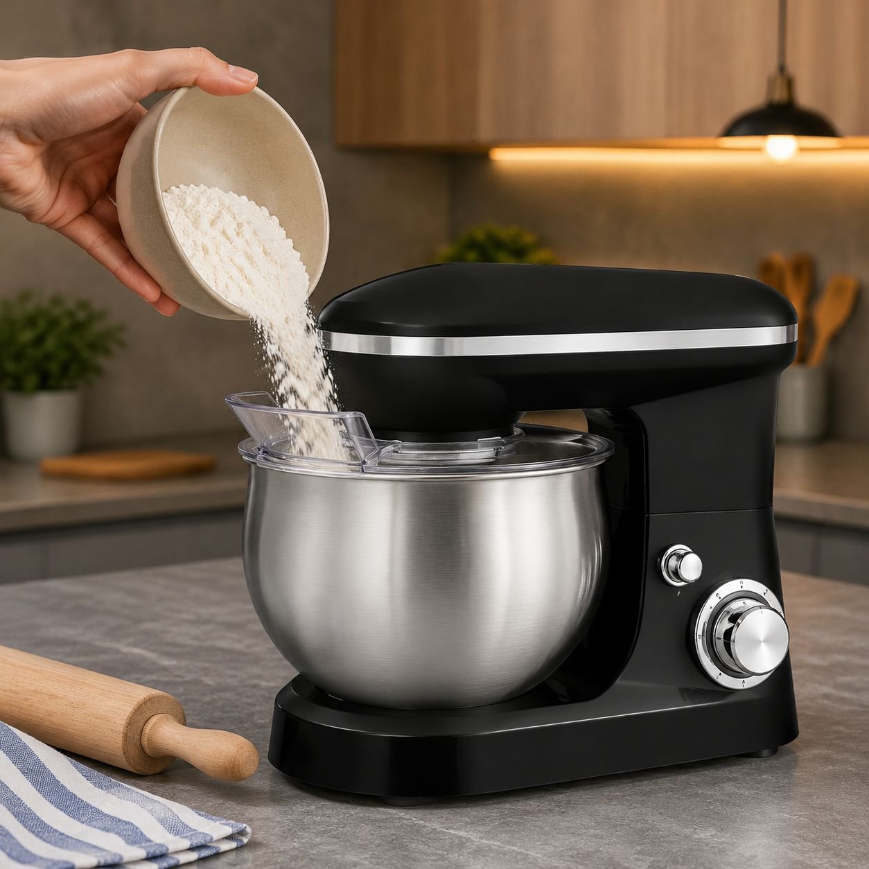 Removable mixing bowl for easy cleaning