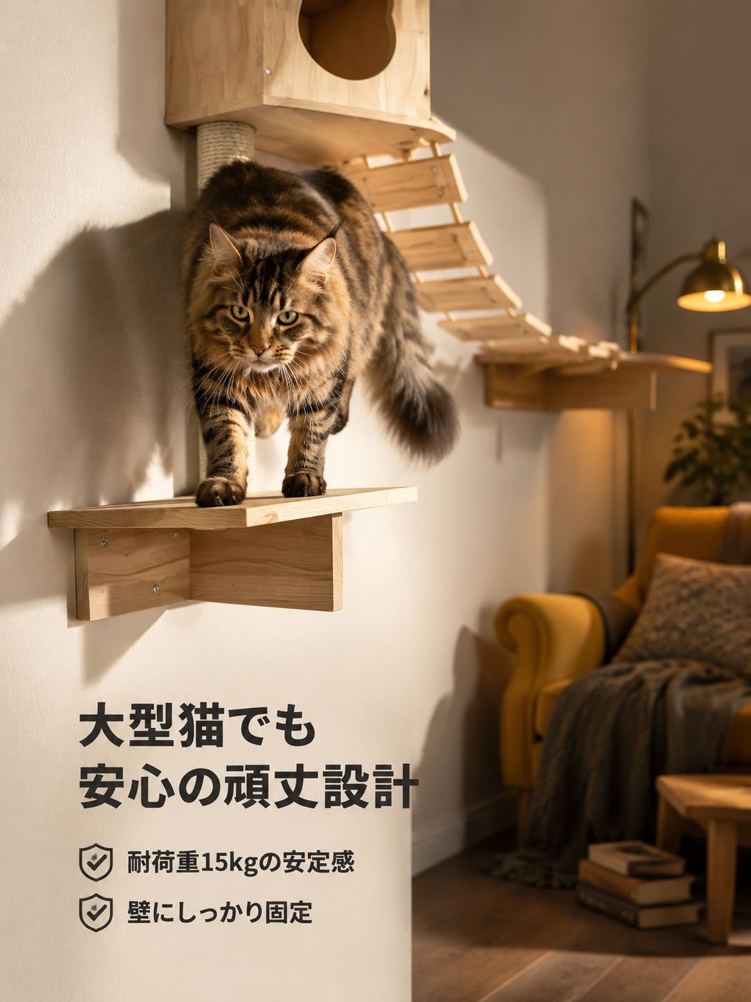 耐久性抜群のキャットクライミングタワー