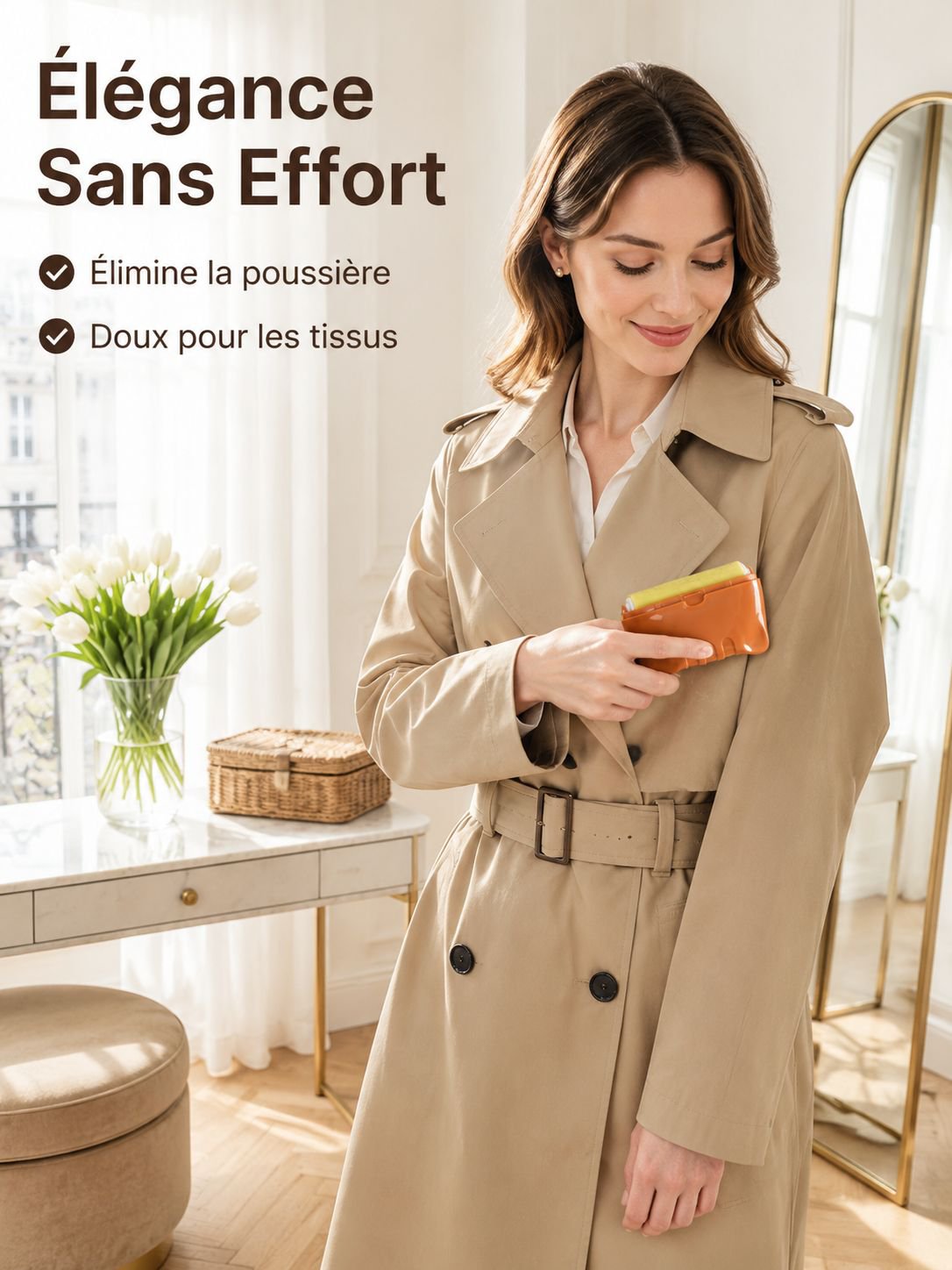 Rouleau à peluches portable pour vêtements