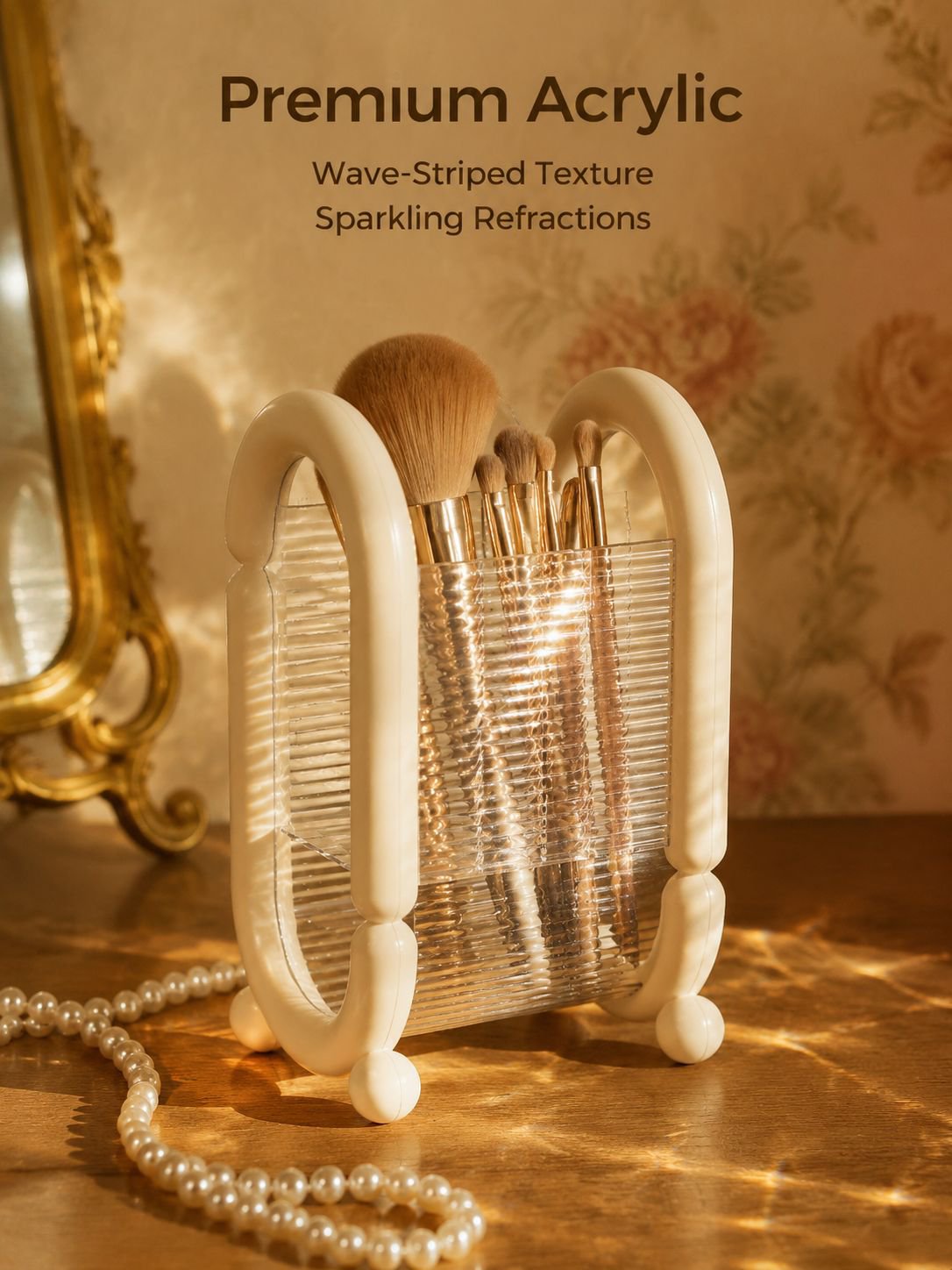Desktop makeup brush storage tube