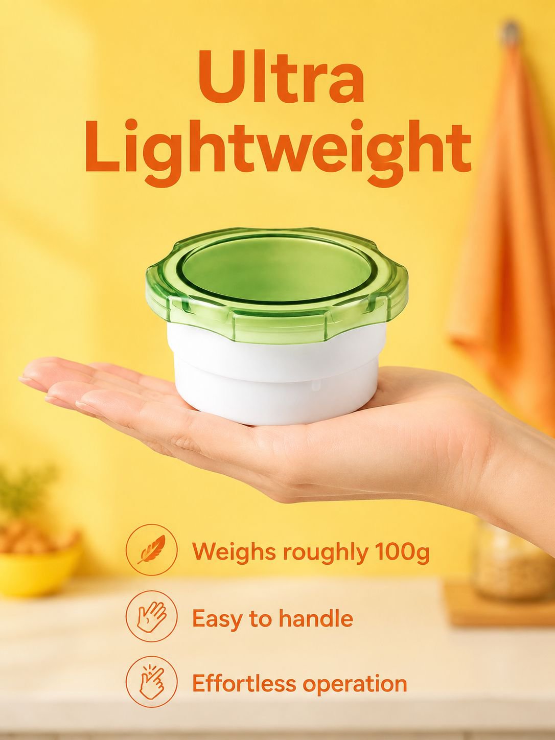 Manual nut grinding tool for healthy snacks