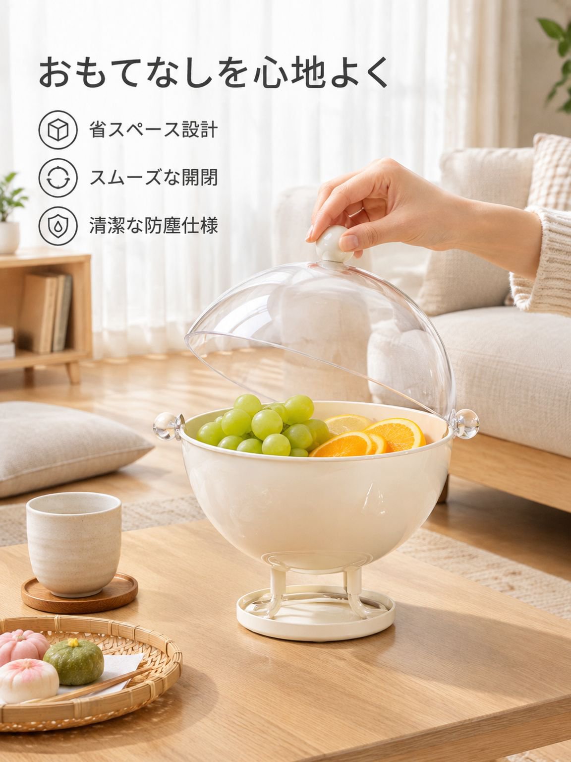 高級感のあるおしゃれなフルーツボウル リビングテーブル用