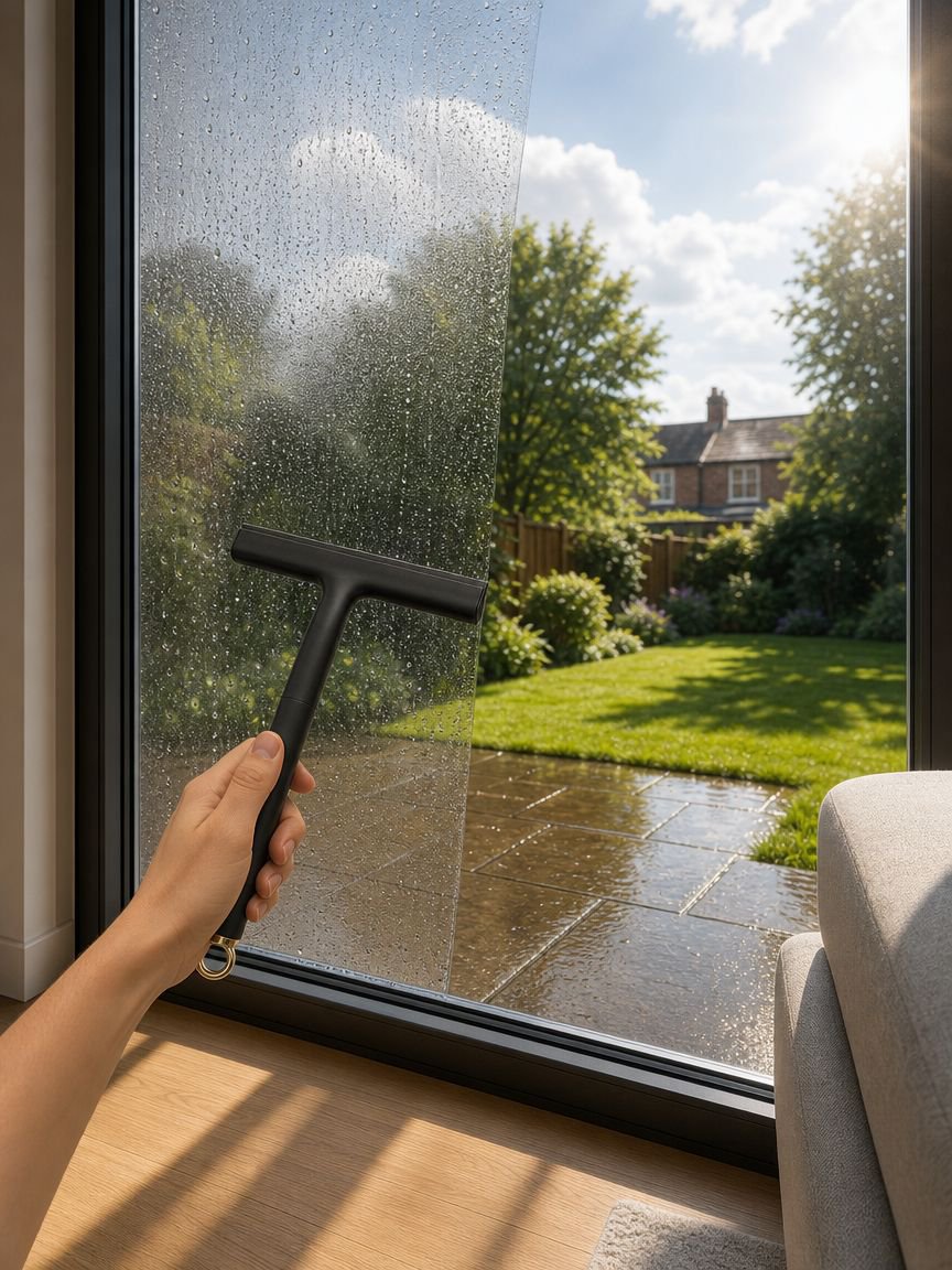 Squeegee and spray brush set for windows