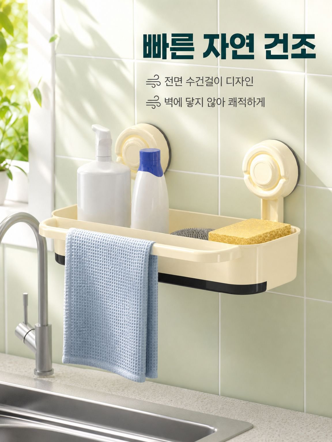 흡착식 행주 물빠짐 선반