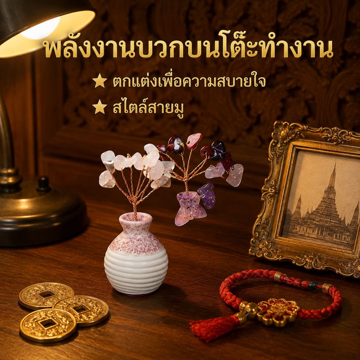 แจกันดอกไม้จิ๋วต้นไม้คริสตัลตกแต่งโต๊ะ