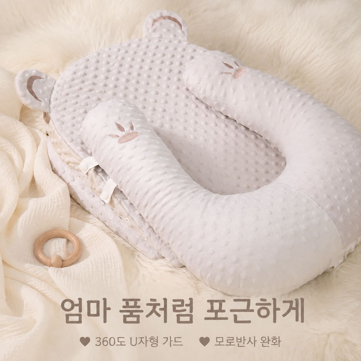 아기 토사 방지 경사 쿠션 안전 통기성 수유 베개
