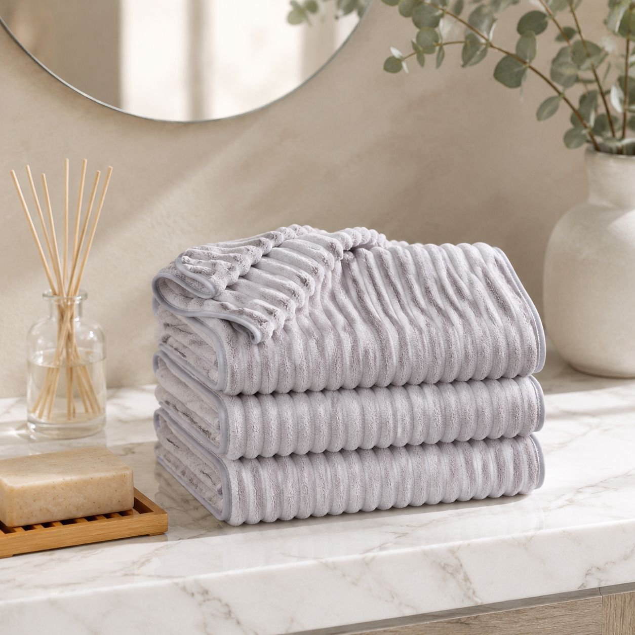 Serviette en microfibre corail à séchage rapide et absorbante