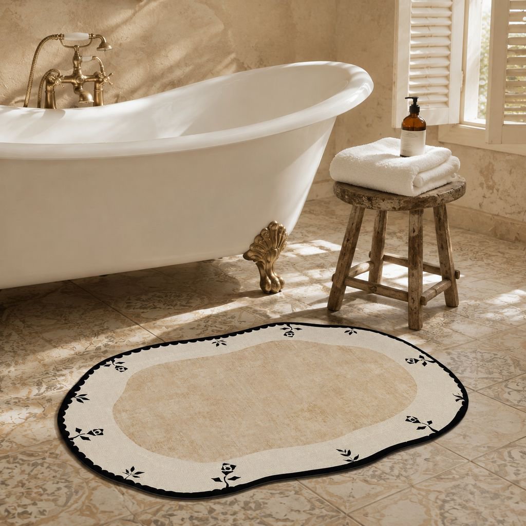 Alfombrilla antideslizante de secado rápido con tierra de diatomeas absorbente para el baño