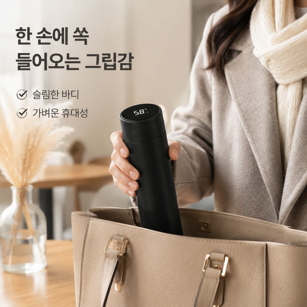 휴대용 304 스테인리스 스마트 보온컵