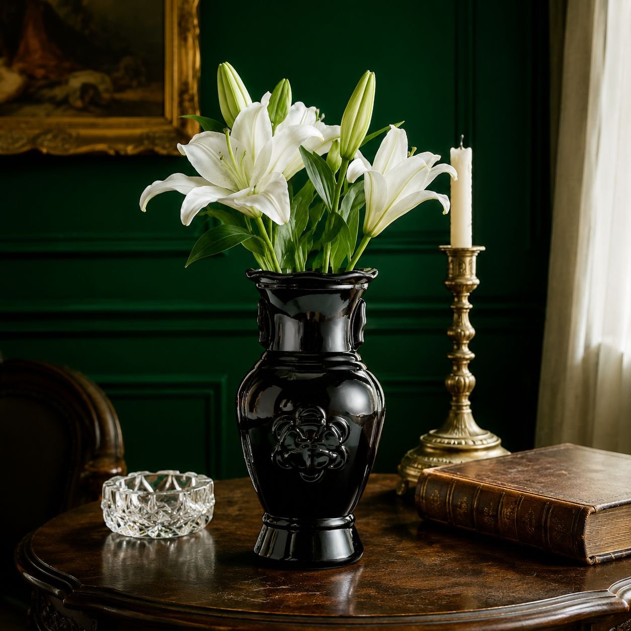 Art Glass Vase for Living Room and Dining Table Decoration