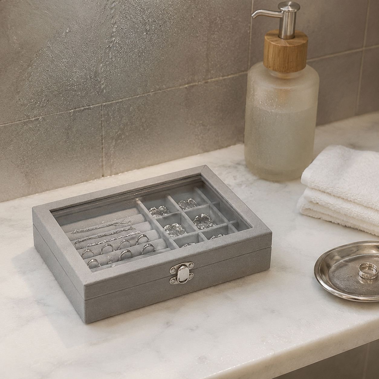 Multifunctional jewelry box for daily use
