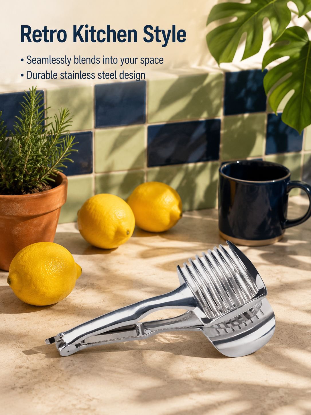 Sharp blade fruit slicer for quick preparation
