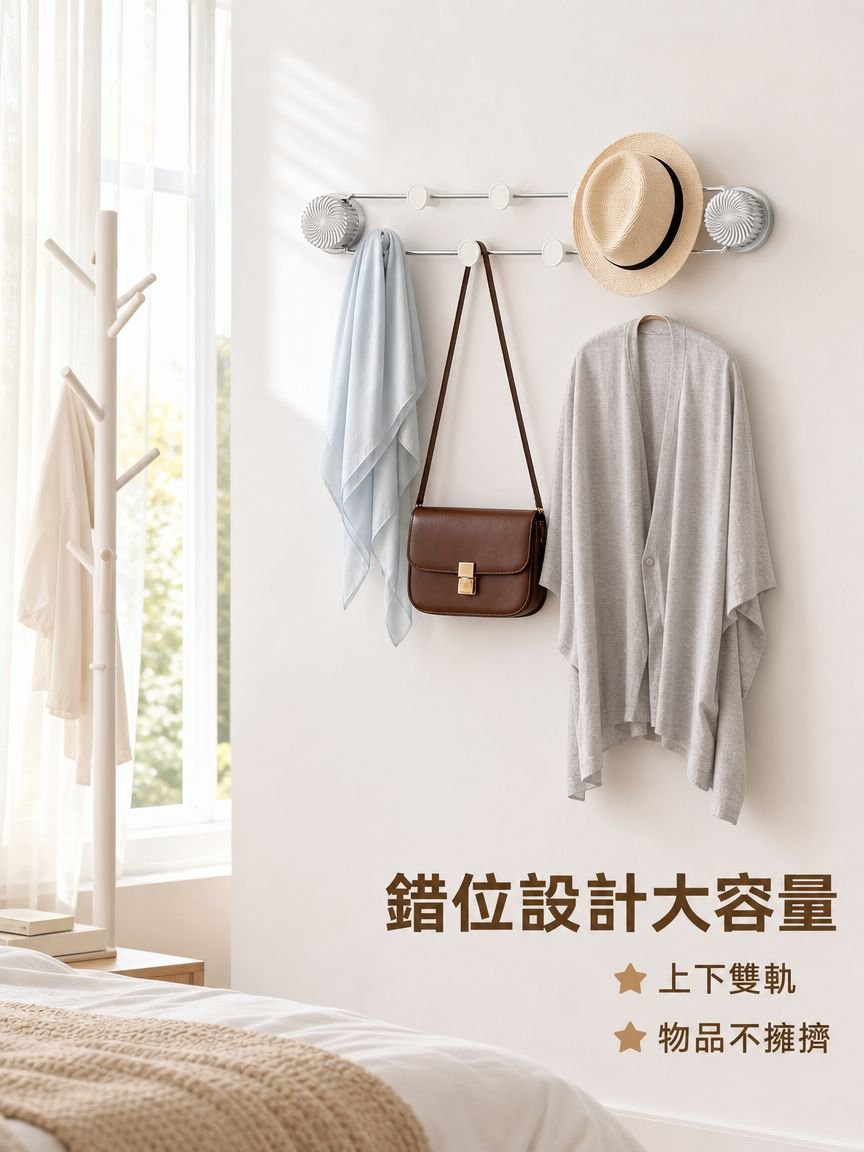 免打孔吸盤不銹鋼排鉤