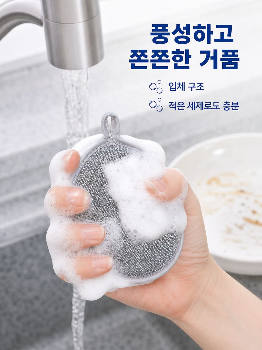 양면 설거지 스펀지