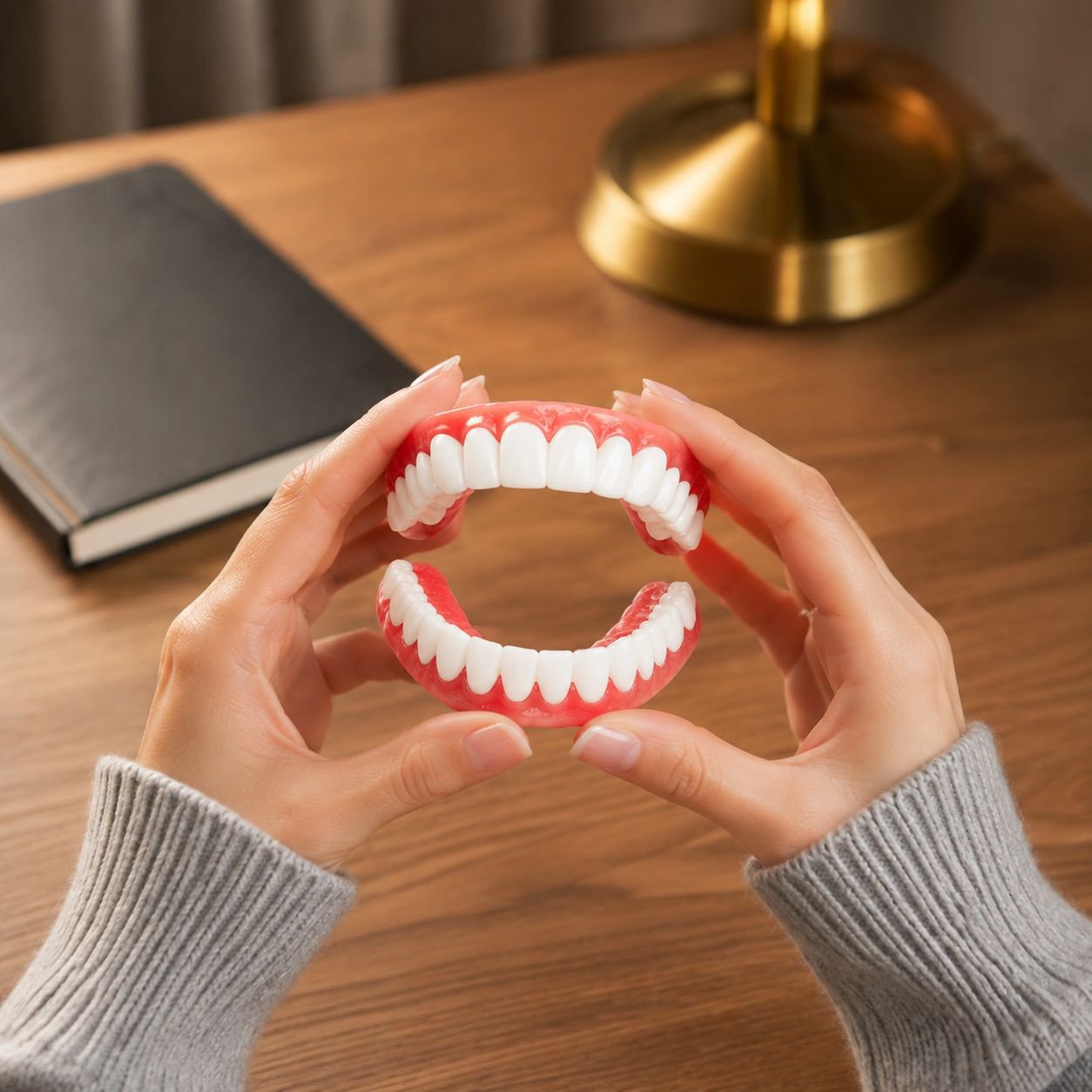 Compact Denture Case for Gentle Dental Protection