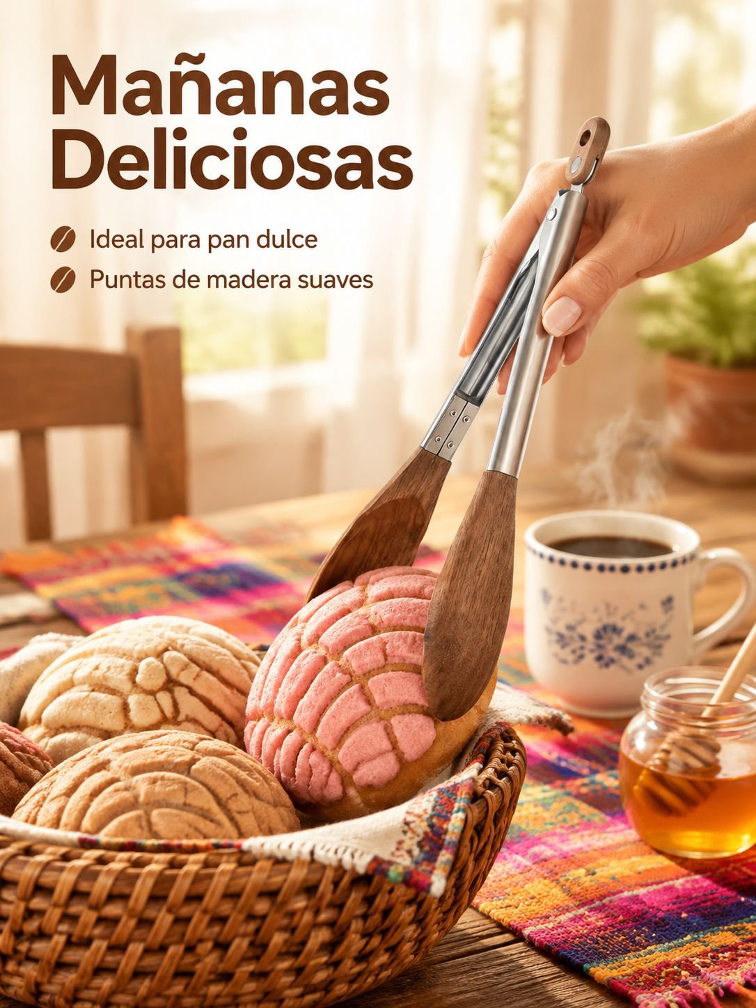 Pinzas de madera para alimentos