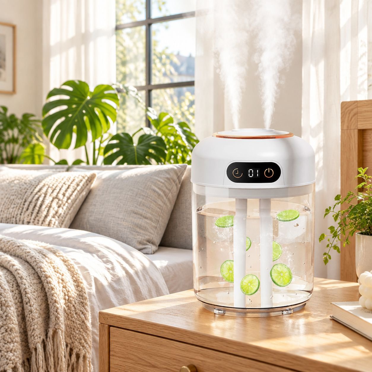 JMY 4.5L smart remote control dual spray humidifier front view