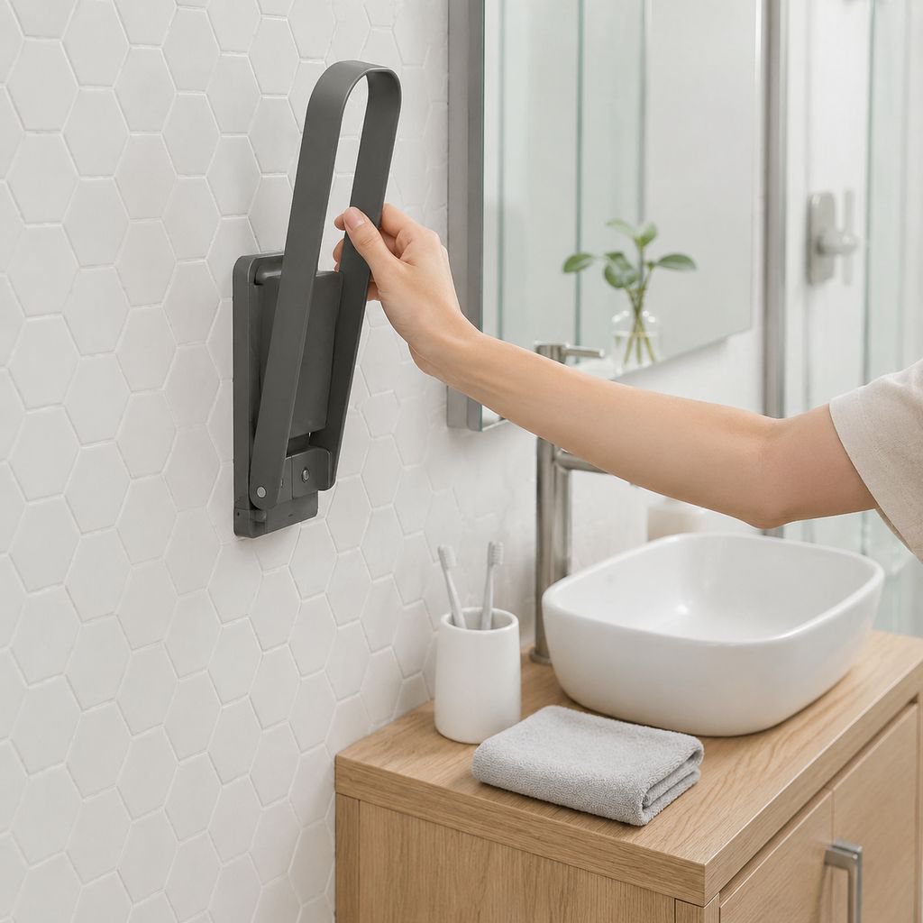 Toallero de baño con ventosa (instalación sin agujeros)