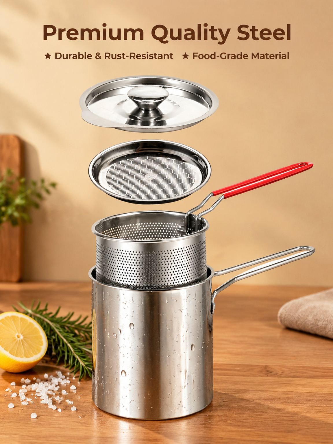 304 Stainless Steel Multi-Purpose Deep Fryer
