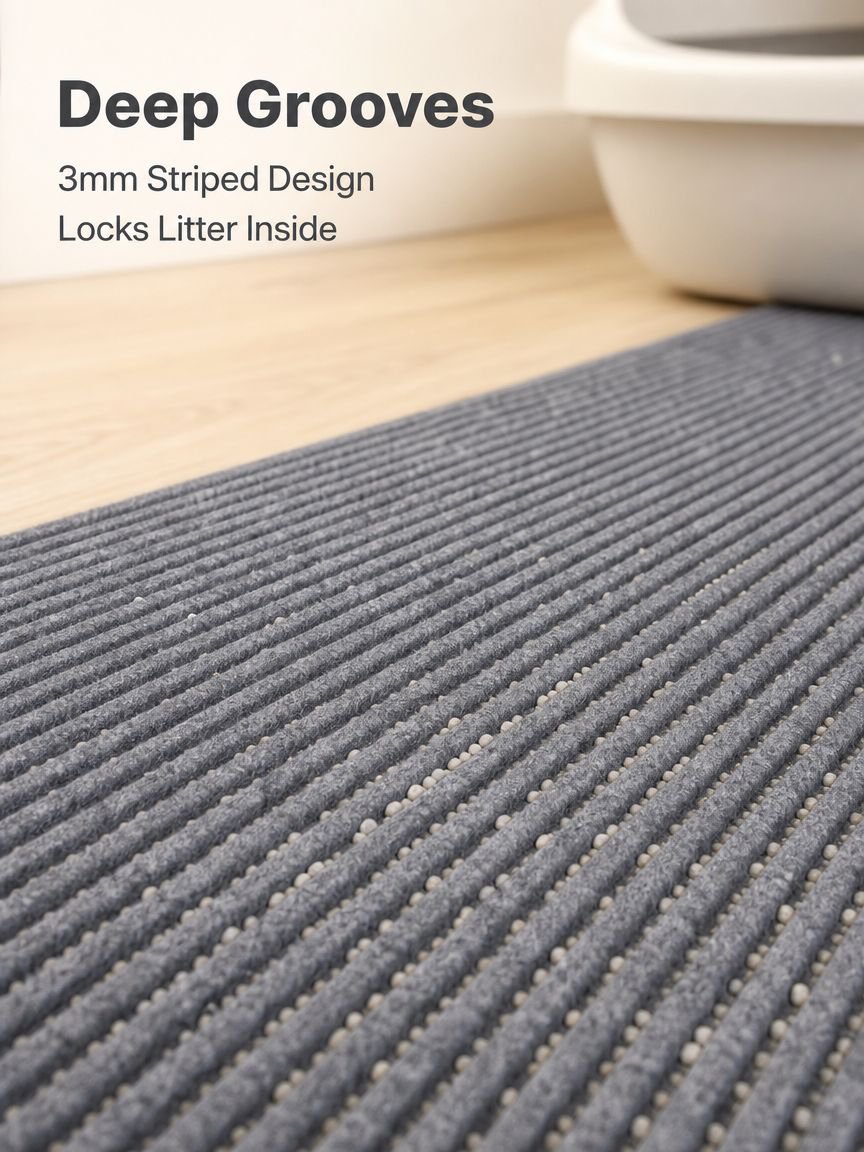 Anti-Stick Cat Litter Mat Carpet