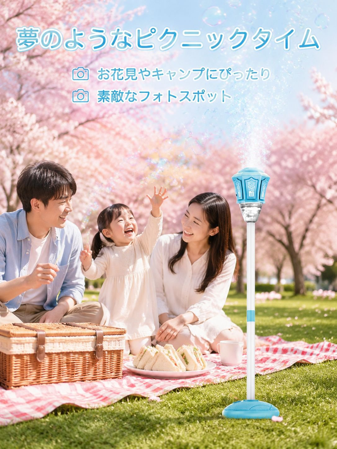 音楽電動シャボン玉メーカー 電動屋外キャンプ
