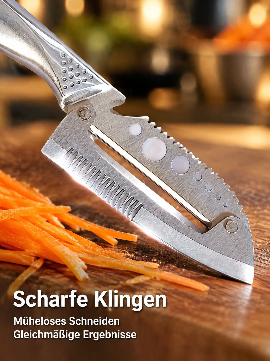Multifunktionaler dicker Edelstahl-Schäler für Zuckerrohr und Kartoffeln, Haushalts-Küchenhelfer